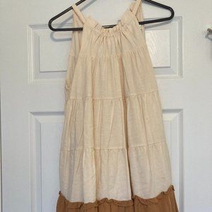 Womens Cream and brown dress, small
